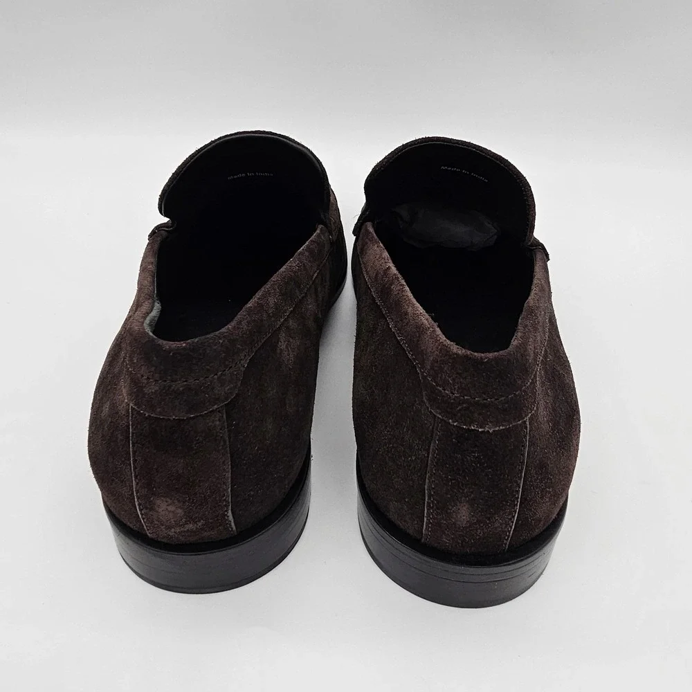 Vince Men's Miles Suede Moccasin-style Loafer Slip on Shoes Cocoa Brown US sz 12